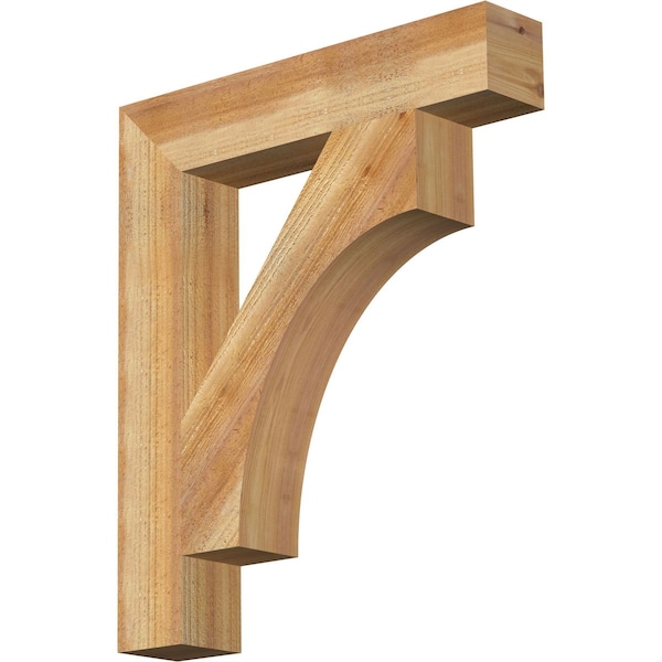 Ekena Millwork Westlake Block Rough Sawn Bracket, Western Red Cedar, 4"W x 22"D x 26"H BKT04X22X26WTL05RWR - main